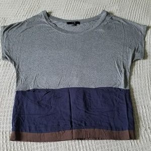 NWOT Forever 21 Gray/Navy/Brown Blouse